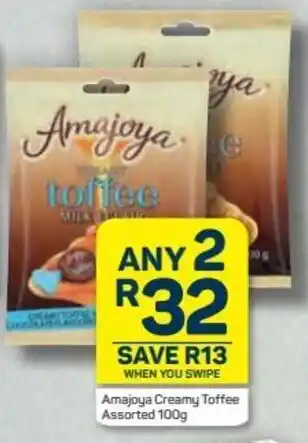 Pick n Pay Hypermarket Amajoya Creamy Toffee Assorted 2x100g offer