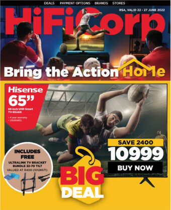 HiFi Corp Hisense - 65-inch UHD Smart TV-65A6G offer