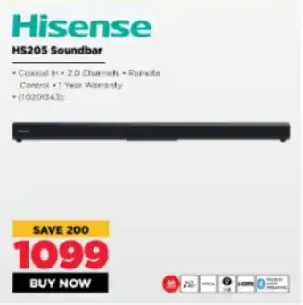 HiFi Corp Hisense - HS205 Soundbar offer
