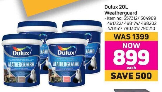 Game Dulux 20L Weatherguard offer