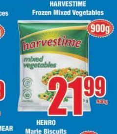 Boxer Harvestime frozen vegetables offer