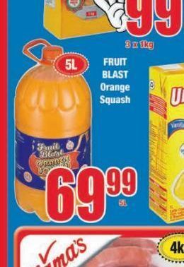 Boxer Fruit blast orange juice offer