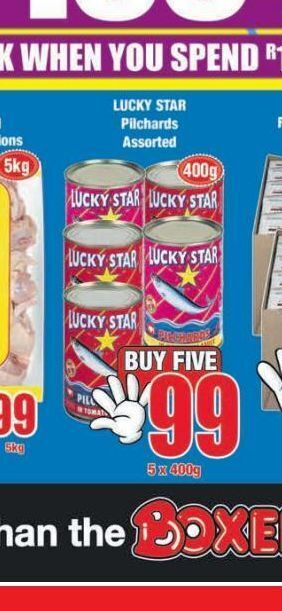 Boxer Lucky star pilchards 5 offer