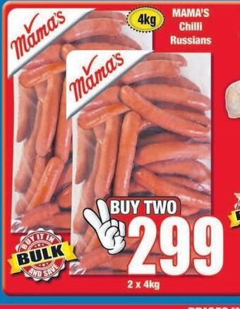 Boxer Mama's chilli russians 2 offer