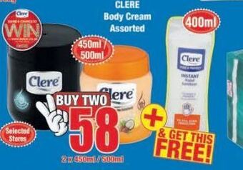 Boxer Clere body cream 2 offer