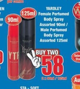 Boxer Yardley deodorant 2 offer