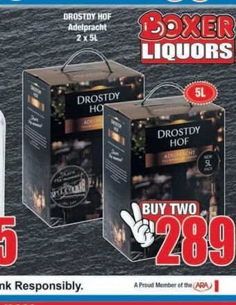 Boxer Drostdy hof wine 2 offer