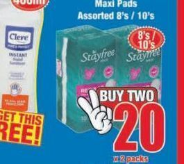Stayfree sanitary pads 2