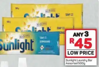 Pick n Pay Hypermarket Sunlight Laundry Bar 3 x 500g offer