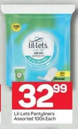 Pick n Pay Hypermarket Lil-Lets Pantyliners 100s offer
