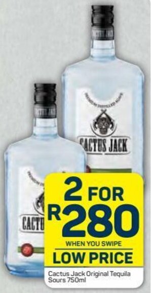 Pick n Pay Hypermarket Cactus Jack Original Tequila Sours 2 x 750ml offer