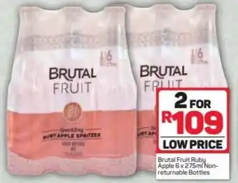 Pick n Pay Hypermarket Brutal Fruit Ruby Apple Spritzer 2 x 6 x 275ml offer