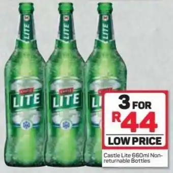 Pick n Pay Hypermarket Castle Lite Premium Beer 3 x 660ml offer