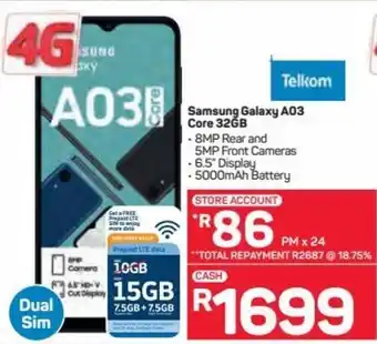 Pick n Pay Hypermarket Samsung Galaxy A03 Core 32GB offer