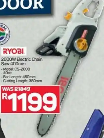 Pick n Pay Hypermarket Ryobi Electric Chain Saw 400mm 2000w offer