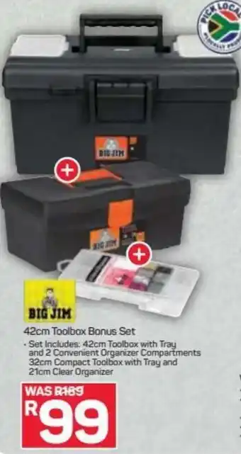 Pick n Pay Hypermarket Big Jim Toolbox Bonus Set 42cm offer