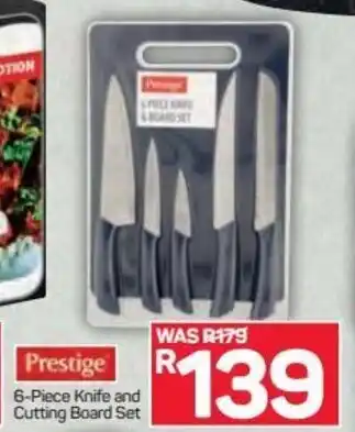 Pick n Pay Hypermarket Prestige Knife and Cutting Board Seet 6-piece offer