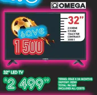 Best Home And Electric Omega - 32" LED TV offer