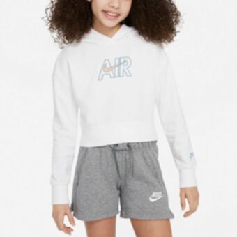 Nike girls nsw air white crop hoody