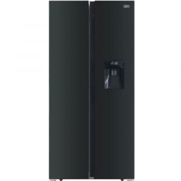 Defy 496lt black glass side by side wd fridge dff456 offer at Hirsch's