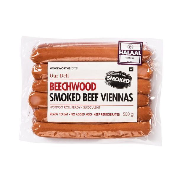Halaal beechwood smoked beef viennas 500 g offer at Woolworths