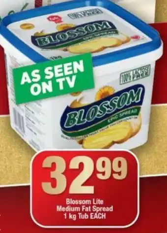 Blossom Lite Medium Fat Spread 1 kg Tub each