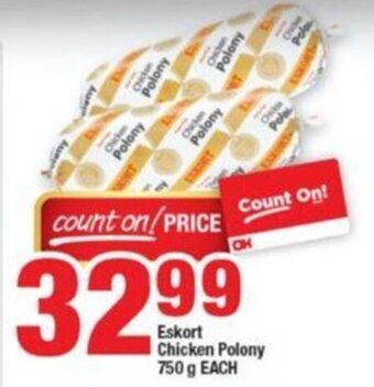 OK Foods Eskort Chicken Polony 750g each offer