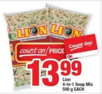 OK Foods Lion 4-in-1 Soup Mix 500g each offer