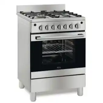 Hirsch's Aeg 60cm stainless steel full gas stove - 10306gm-mn offer