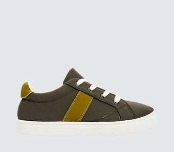 Leather look sneaker
