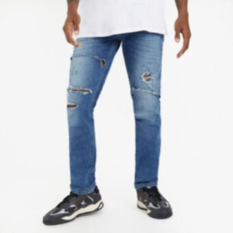 Sportscene Redbat men's medium blue skinny jeans offer