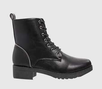 Lace-up ankle boot