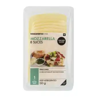 Woolworths Mozzarella cheese slices 150 g offer