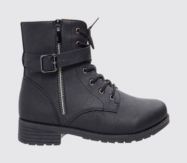 Leather look ankle boot offer at Rage