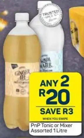 Pick n Pay Liquor PnP Tonic or Mixer Assorted 1 Litre offer