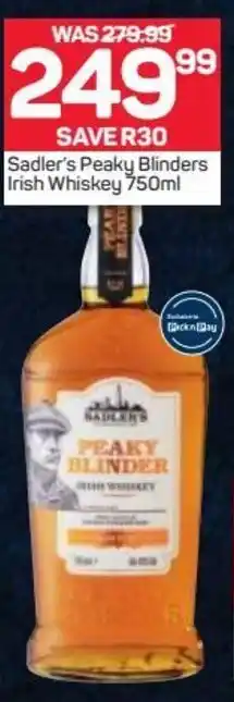 Pick n Pay Liquor Sadler's Peaky Blinders Irish Whiskey 750ml offer