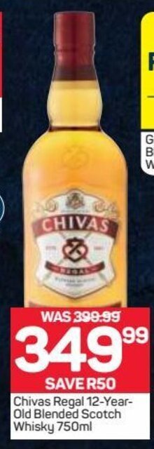 Pick n Pay Liquor Chivas Regal 12-Year-Old Blended Scotch Whisky 750ml offer