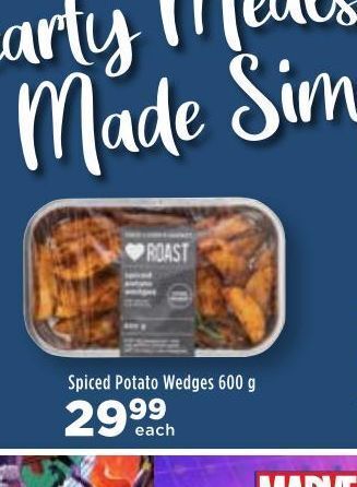 Spiced potato wedges