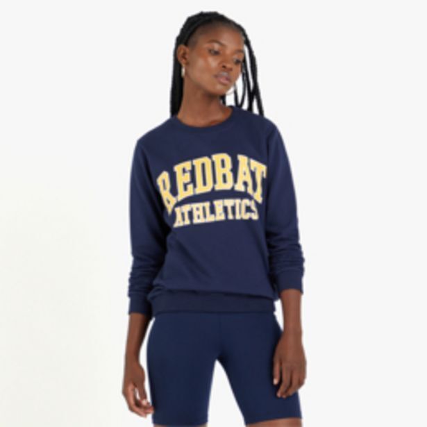 Redbat athletics women's navy sweat top offer at Sportscene