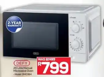 Pick n Pay Hypermarket Defy Manual Microwave Oven 20L offer