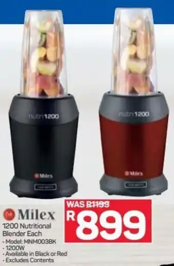 Pick n Pay Hypermarket Milex Nutri1200 Blender offer