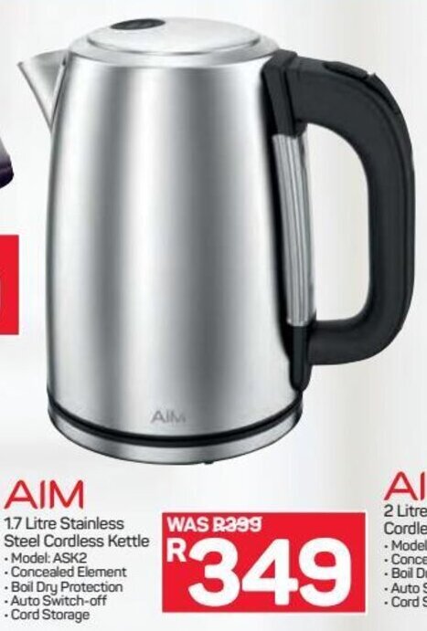 Aim Stainless Steel Cordless Ketle L Offer At Pick N Pay Hypermarket