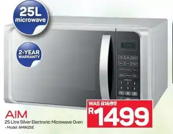 Pick n Pay Hypermarket Aim Silver Electronic Microwave Oven 25L offer