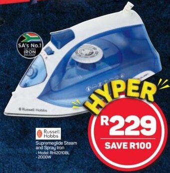 Pick n Pay Hypermarket Russell Hobbs Supremeglide Steam and Spray Iron 2000W offer