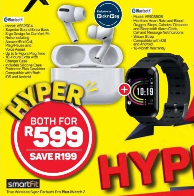 Smart fit watch discount pick n pay