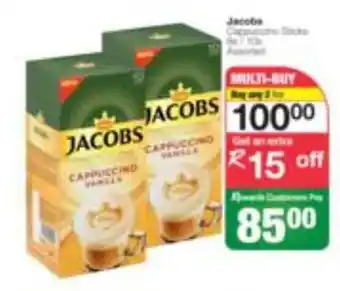Spar Jacobs Krönung Cappuccino Sticks 2 x 10s offer