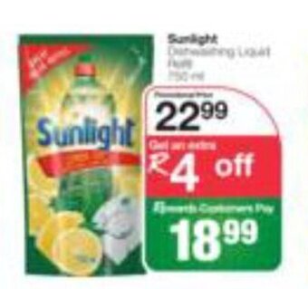 Spar Sunlight Dishwashing Liquid 750ml offer