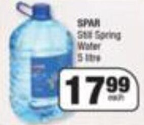 Spar Spar Still Spring Water 5L offer