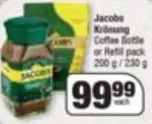 Spar Jacobs Krönung Coffee 230g or Refill Pack 200g offer