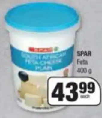 Spar Spar South African Feta Cheese Plain 400g offer